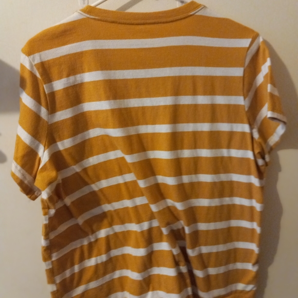 Yellow&White Striped Pocket Tee - Picture 2 of 4